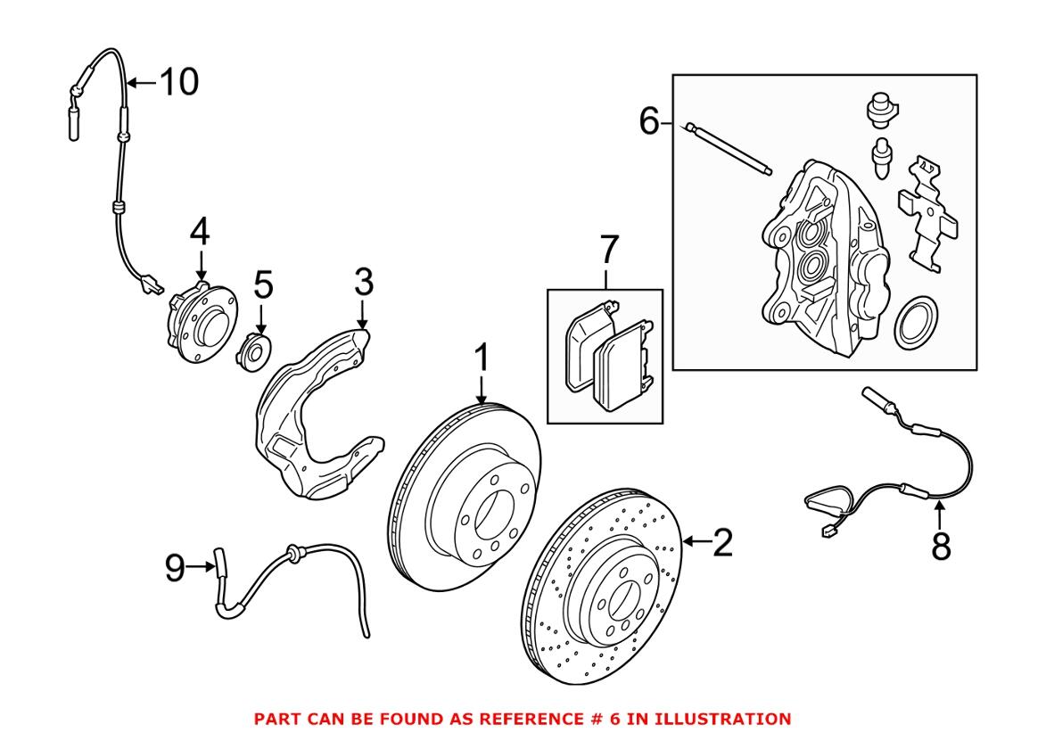 BMW Disc Brake Caliper - Front Driver Left 34116799465